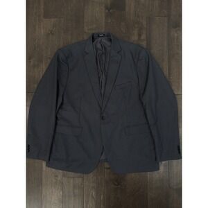 Coofandy‎ Men's 1-Button Sports Coat Blazer Jacket Gray Size 2XL Stretch Pockets